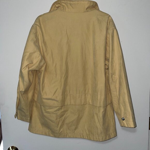 Larry Levine Sport Yellow Zip-Up Jacket With White Contrast Collar M - Picture 8 of 8